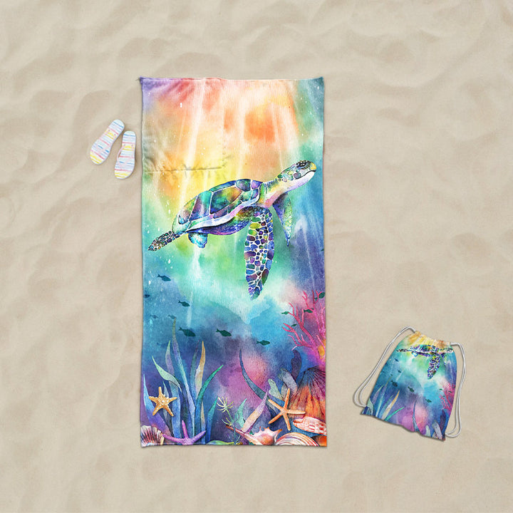 Beach towel with exclusive sea turtle motif Kalsten