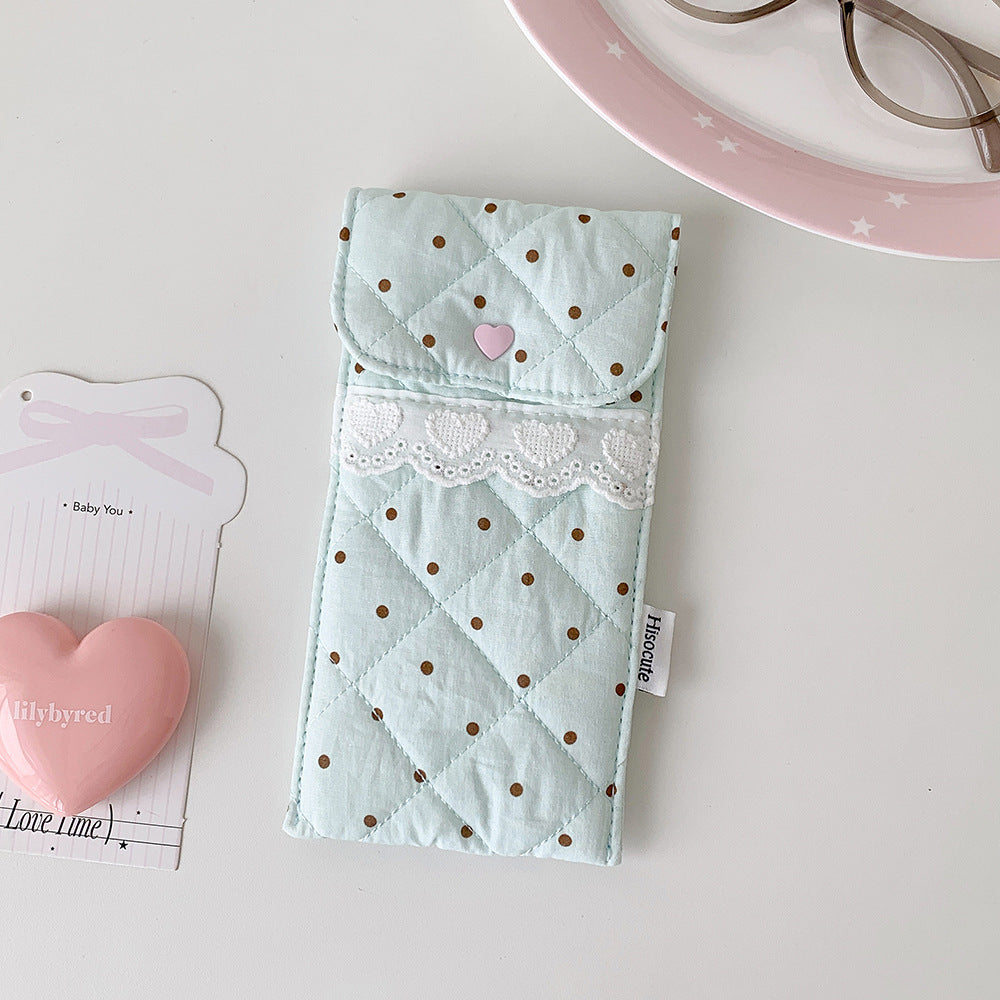 Quilted Heart Detail Pencil Case Kalsten