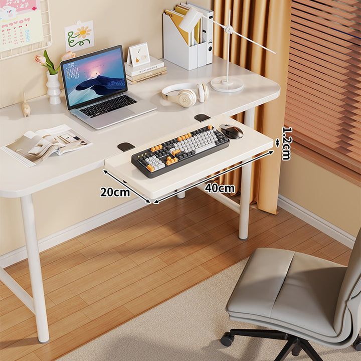 Long Under-Desk Pull-Out Sliding Keyboard and Work Surface Shelf