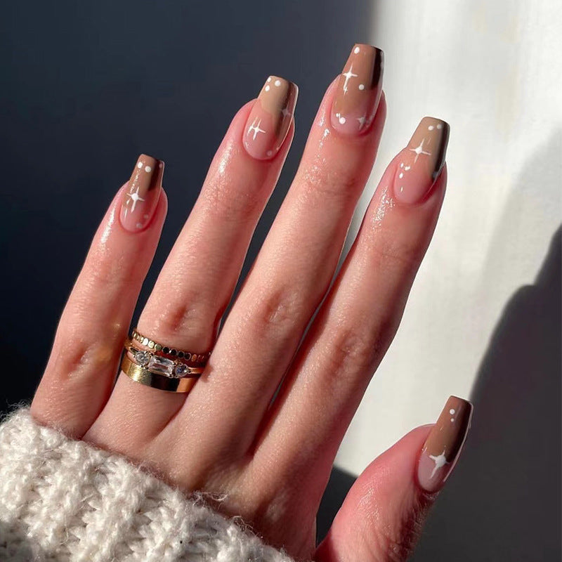 Artful Nail Extensions with Modern Color Design Kalsten