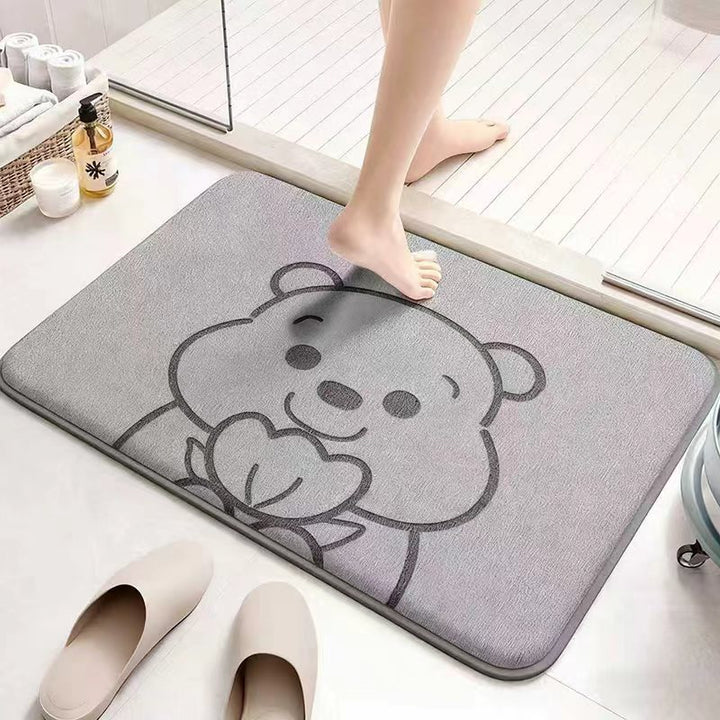 Absorbent Cartoon-Themed Bath Mat Kalsten