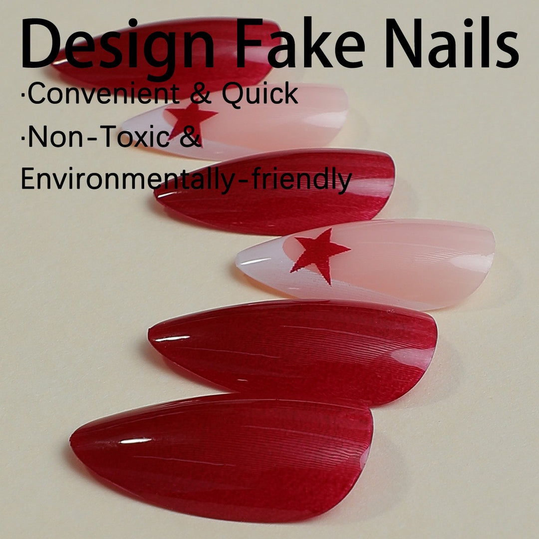 Artificial nails with star designs Kalsten