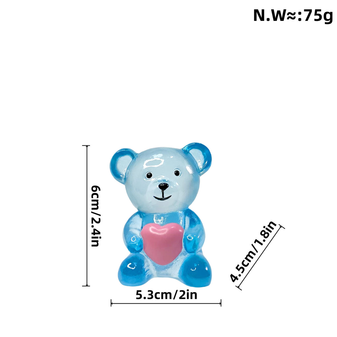 Decorative bear figure with heart Kalsten