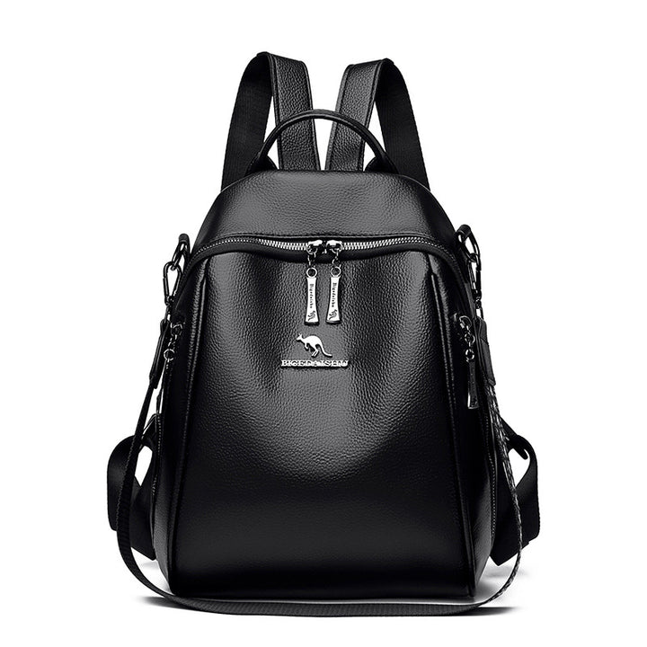 Chic Multi-Functional Leather Backpack