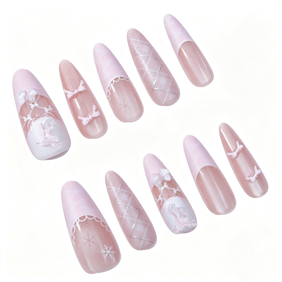 Elaborate Bow Decorative Press-On Nails Kalsten