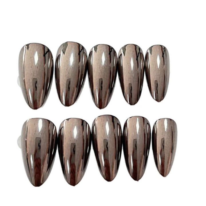 Glossy Black Stiletto Press-On Nails Kalsten