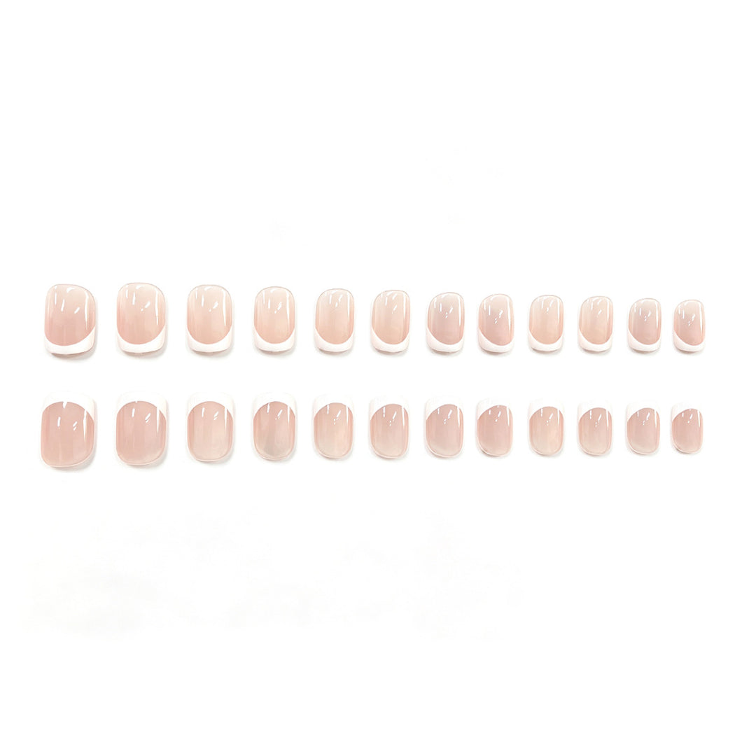 Elegant French Tip Acrylic Nail Set Kalsten
