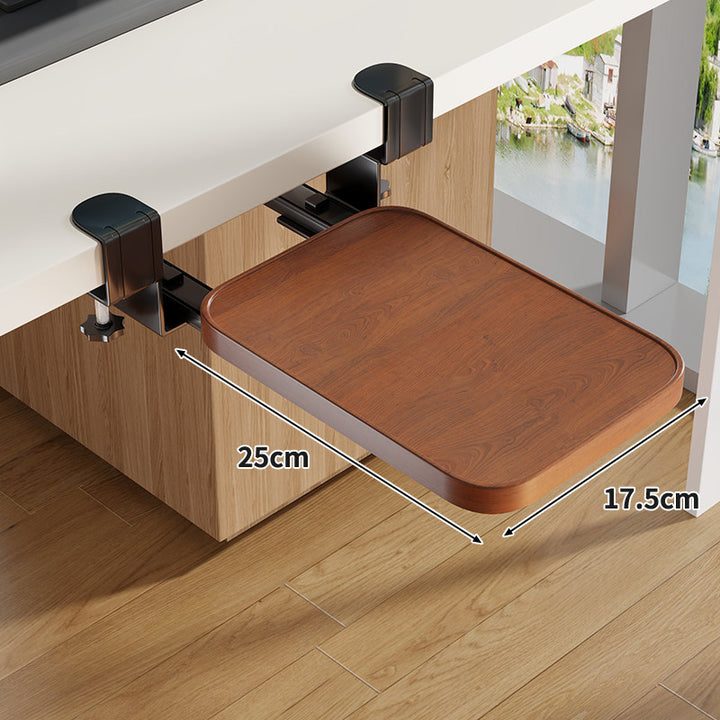 Under-Desk Sliding Ergonomic Keyboard and Mouse Tray with Clamp Mount