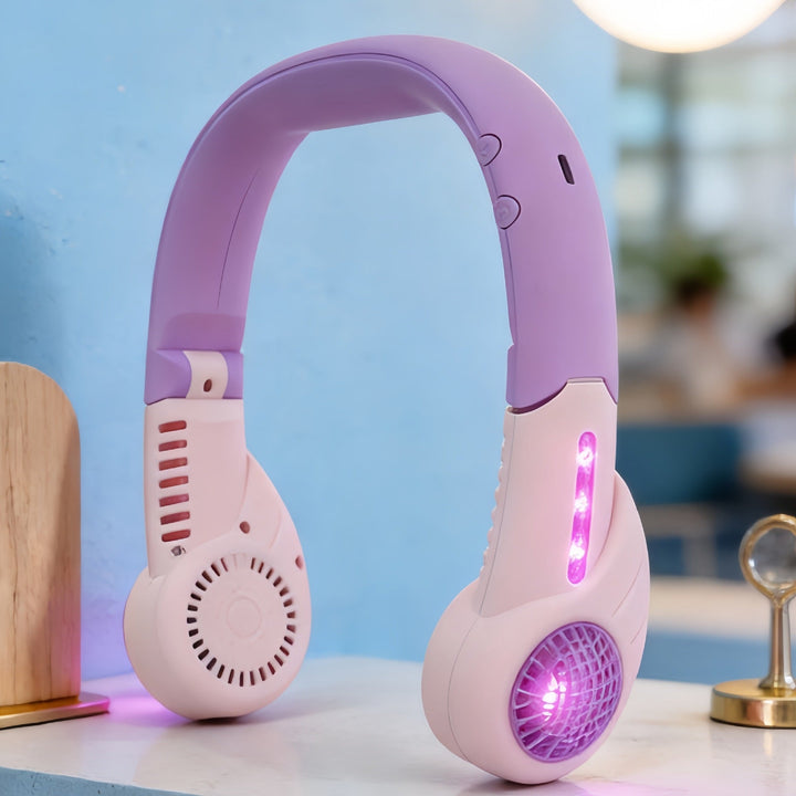 Ladies Portable Neck Fan with Ergonomic Design and Cooling Function Kalsten