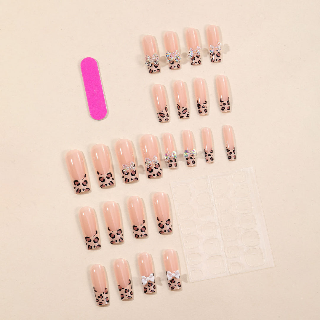 Decorative Leopard Print Acrylic Nail Art Extensions Kalsten