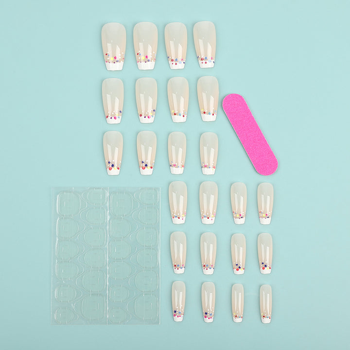 Creative artificial nails with colorful accents Kalsten