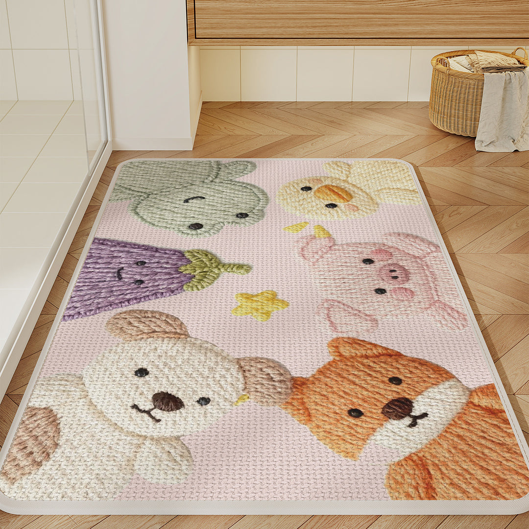 Fun-Themed Cartoon Bath Mat Kalsten