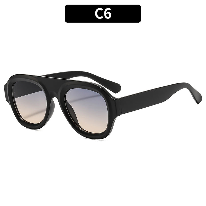 Retro-Inspired Chunky Frame Sunglasses