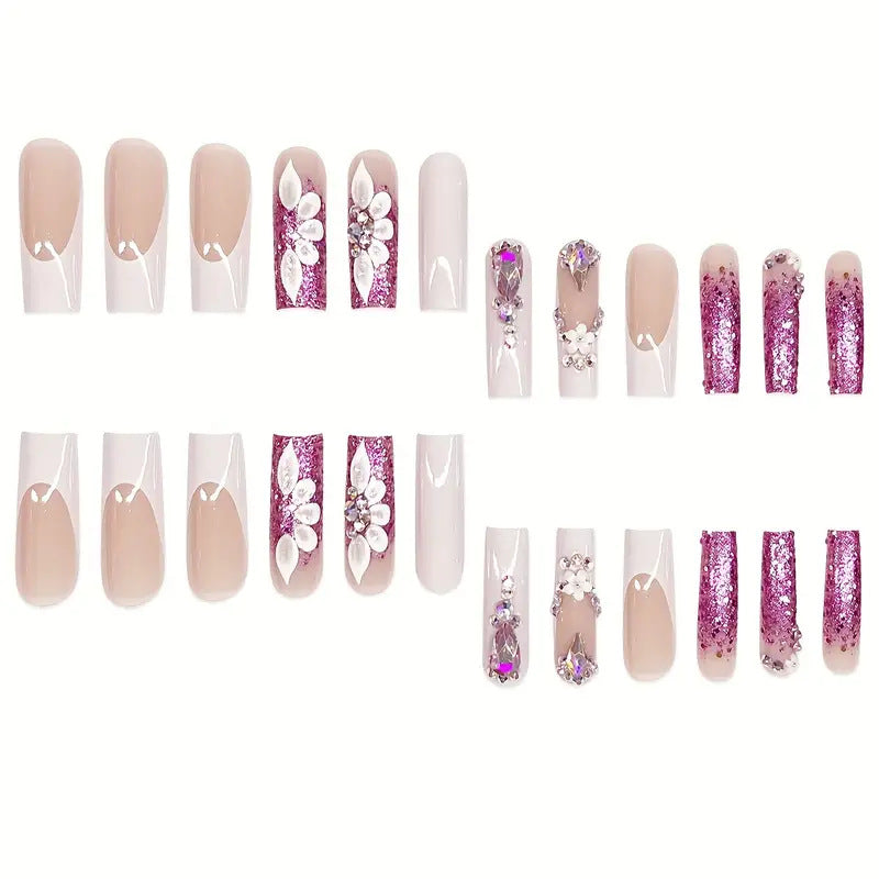 Glamorous Decorative Acrylic Press-On Nails Kalsten