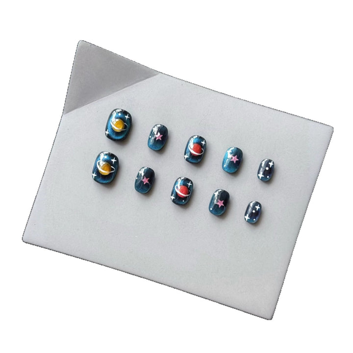 Celestial-Themed Press-On Nail Art Set