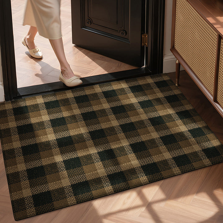 Plaid Pattern Welcome Mat Kalsten