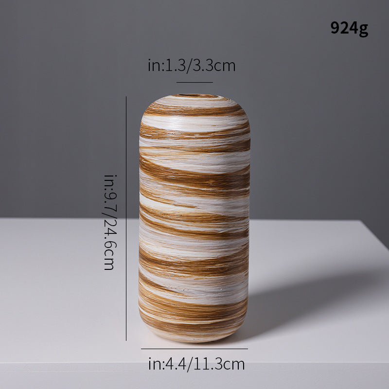 Artistic Spiral Design Ceramic Vase Kalsten