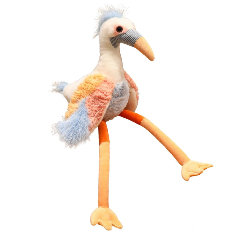 Long-Legged Plush Seabird Stuffed Toy with Fluffy Wings and Bendable Legs Kalsten