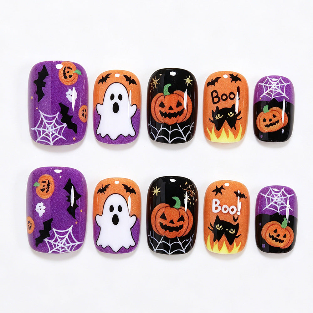 Halloween-Themed Decorative Press-On Nail Art Kalsten
