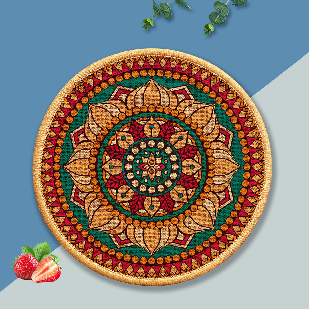 Decorative Round Floor Mat Kalsten