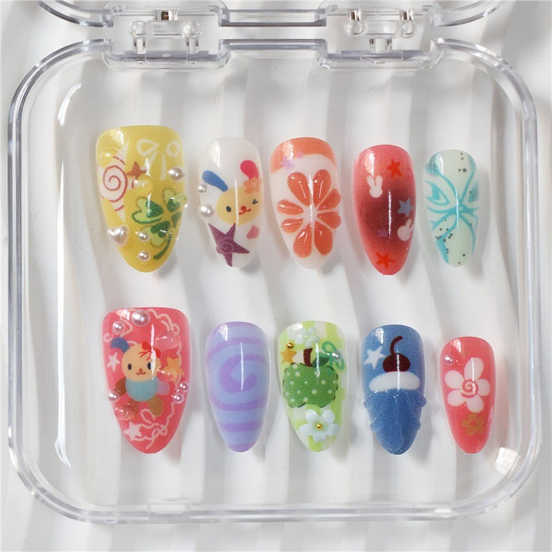 Playful Themed Press-On Nail Set Kalsten