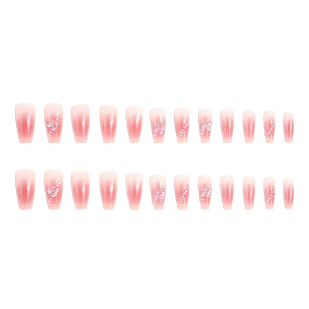 Artificial nails with luxurious pearl and glitter decorations Kalsten
