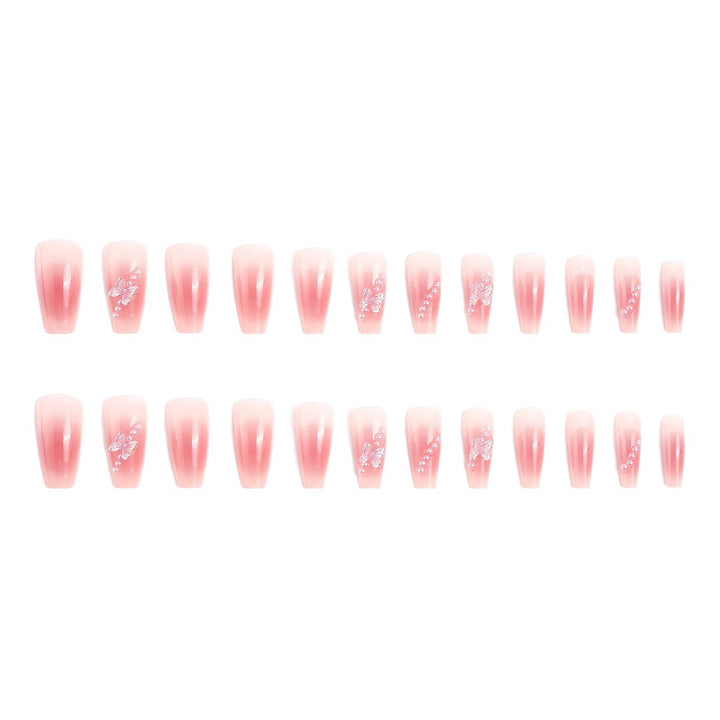 Artificial nails with luxurious pearl and glitter decorations Kalsten