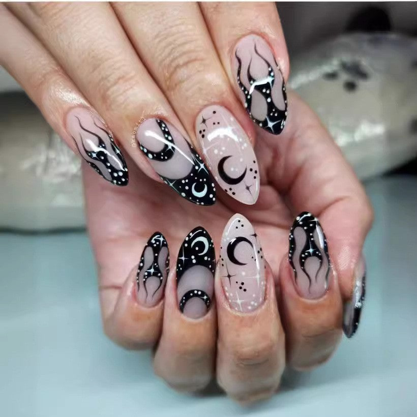 Artful Ghost-Themed Press-On Nails Kalsten