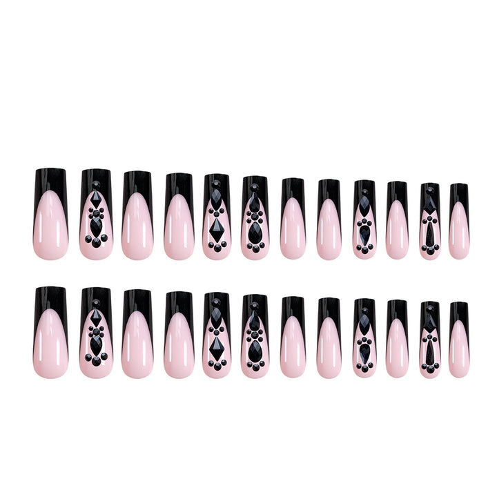 Elegant artificial nails with 3D decorations Kalsten