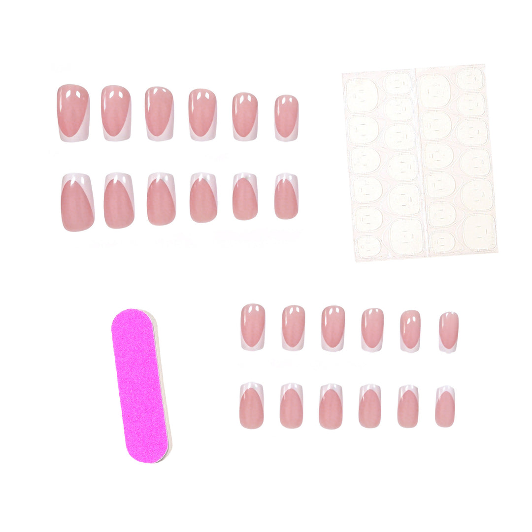 Classic French Tip Press-On Nail Set Kalsten
