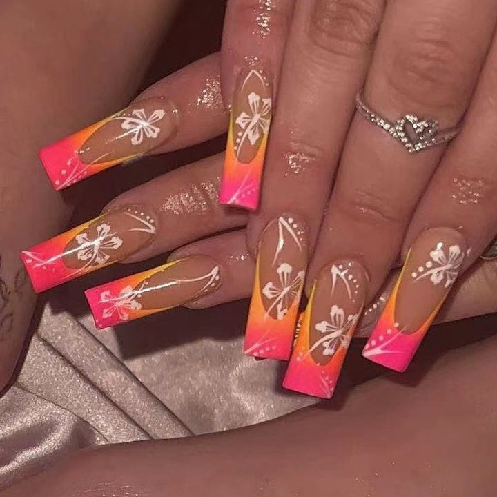 Ornate Butterfly-Inspired Acrylic Nail Extensions Kalsten