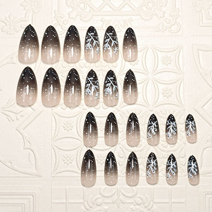 Elegant Ombre Floral Press-On Nail Set Kalsten