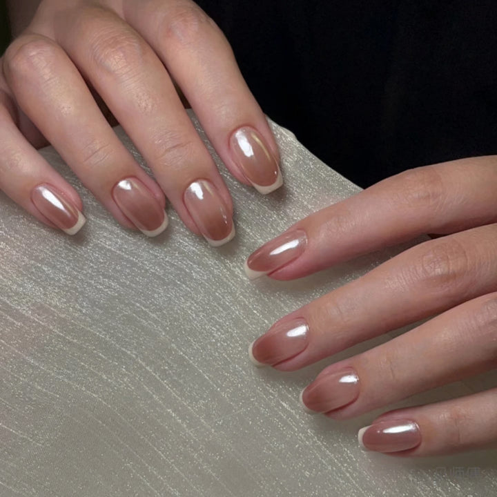 Artistic manicure with elegant French tip Kalsten