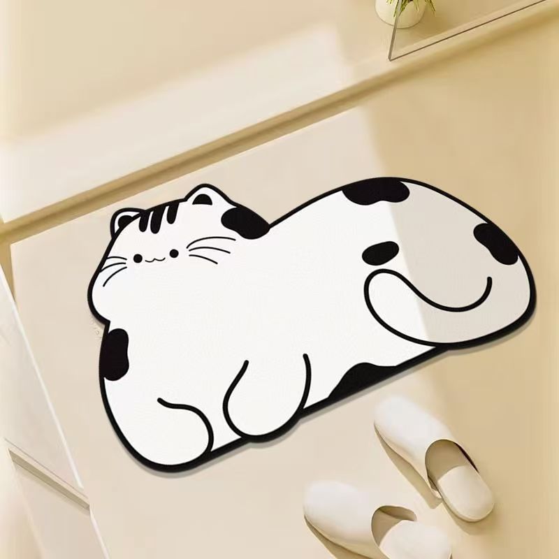 Cat-Shaped Bathroom Mat