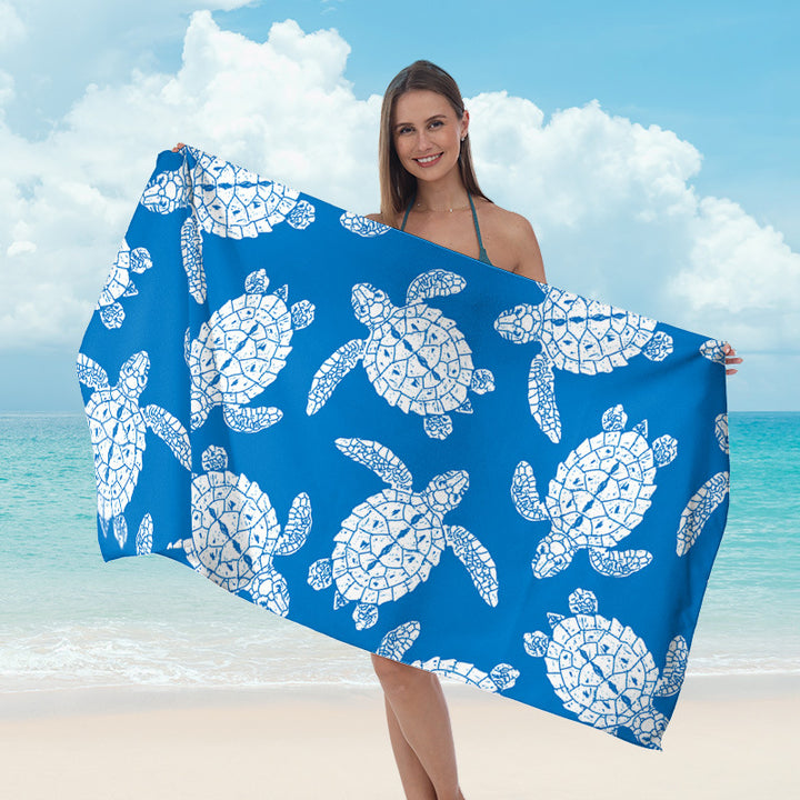 Beach towel with maritime star pattern Kalsten