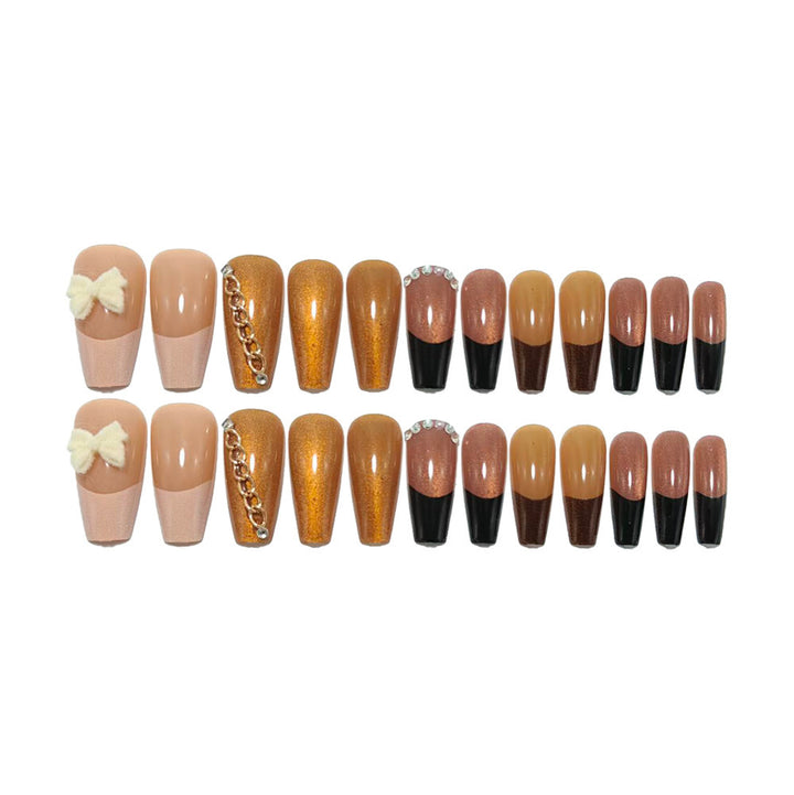 Glamorous artificial nails with glitter design Kalsten