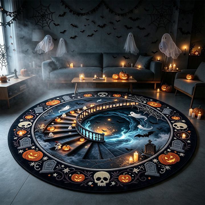 Halloween-Themed Round Area Rug Kalsten