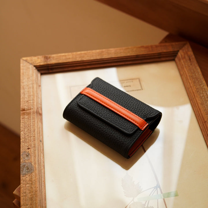 Textured Leather Cardholder Wallet