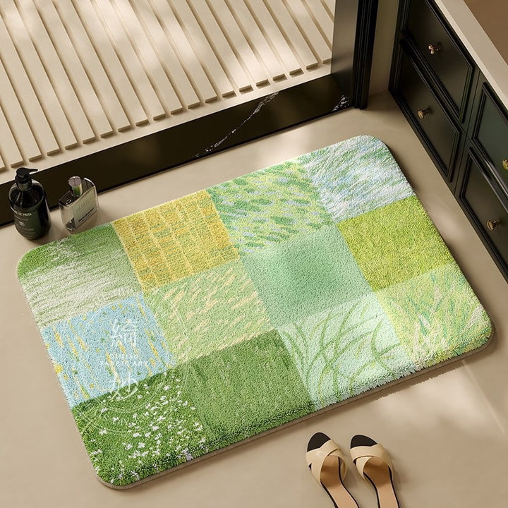 Textured Patchwork Bath Mat