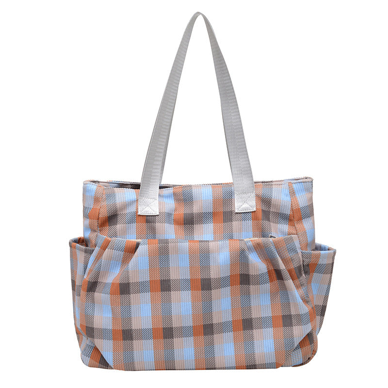 WoSpacious Plaid Utility Tote Bag Kalsten
