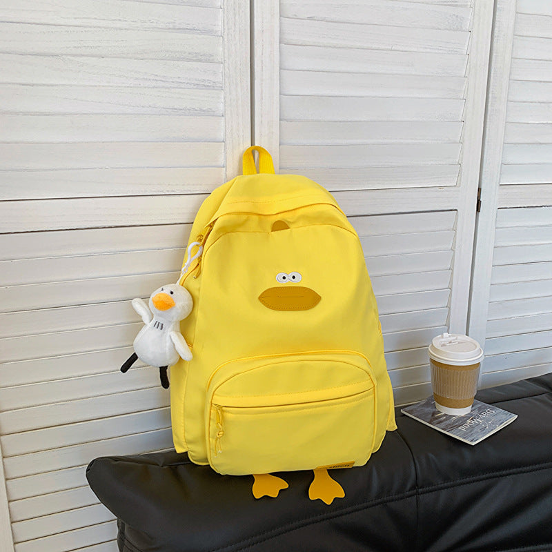 Cute Cartoon Duck-Themed Backpack