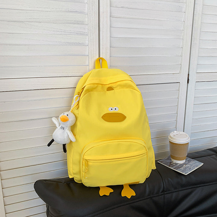 Cute Cartoon Duck-Themed Backpack