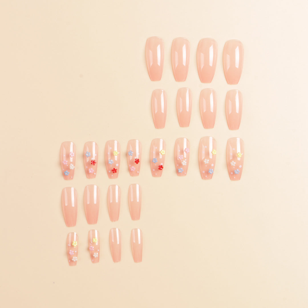 Floral Design Press-On Nail Set Kalsten