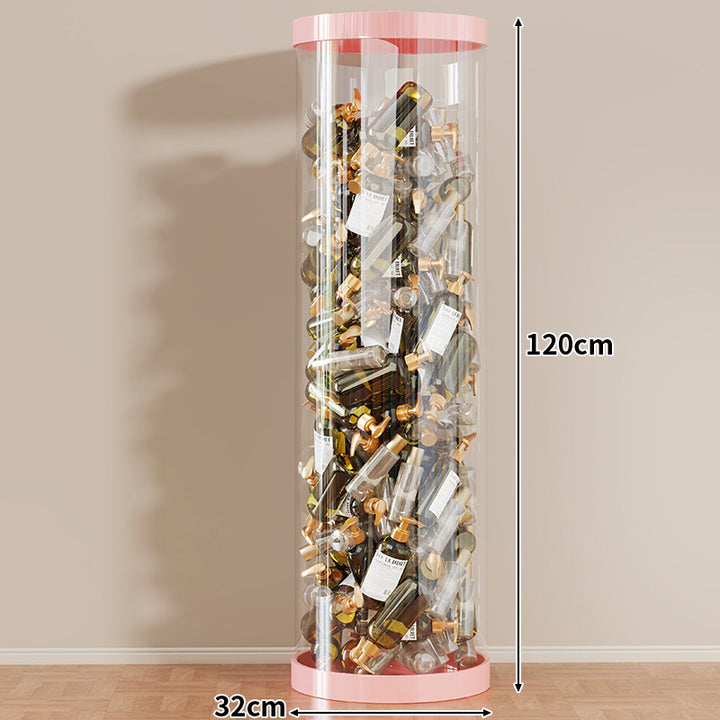 Tall Clear Acrylic Vertical Display Cylinder for Mini Perfume & Sample Bottle Collection