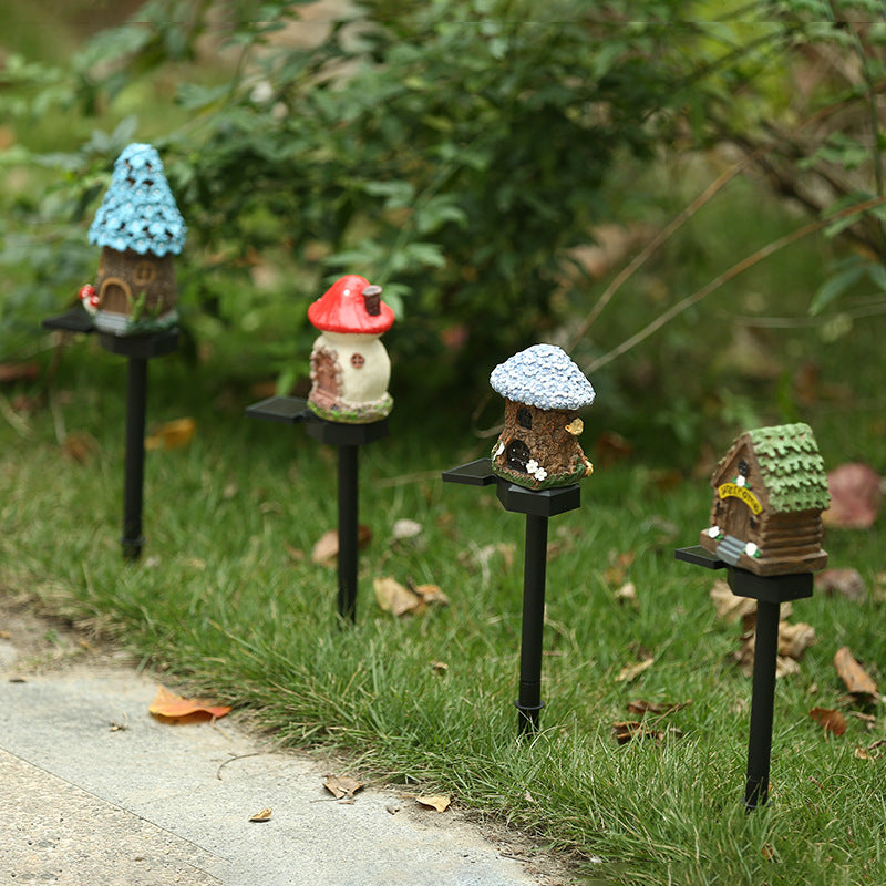 Whimsical Solar-Powered LED Fairy House Garden Stake Kalsten