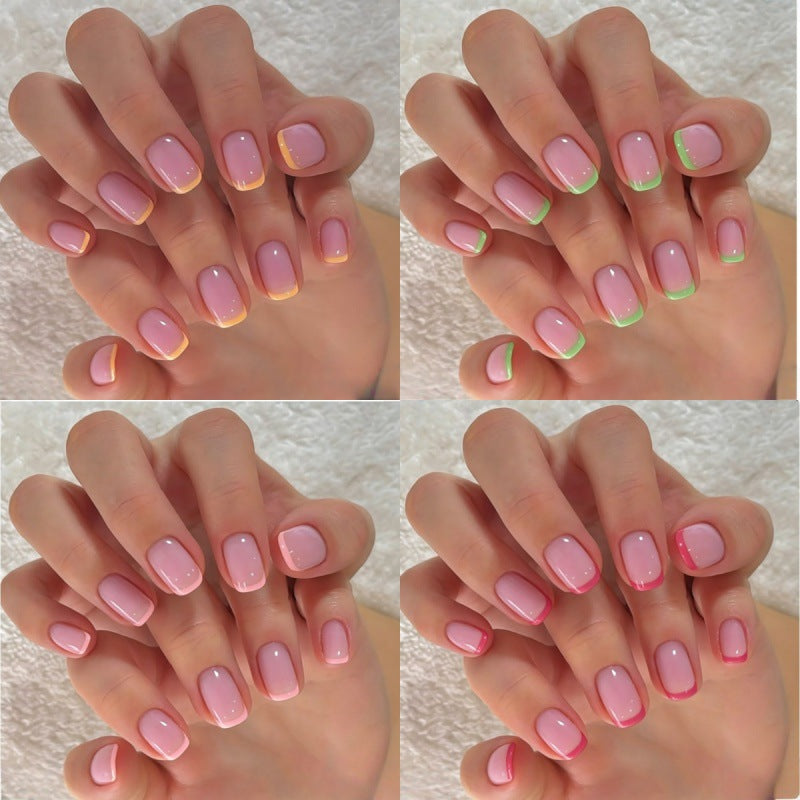 Chic French Tip Acrylic Press-On Nails Kalsten