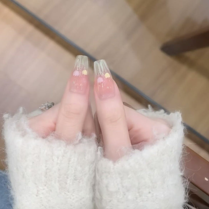 Floral Artistic Press-On Nails Kalsten