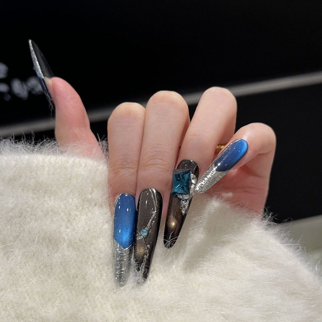 Stiletto Nail Art Set with Galactic Design Kalsten