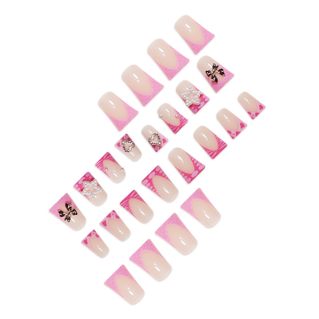 Decorative Press-On Nail Extensions with 3D Accents Kalsten