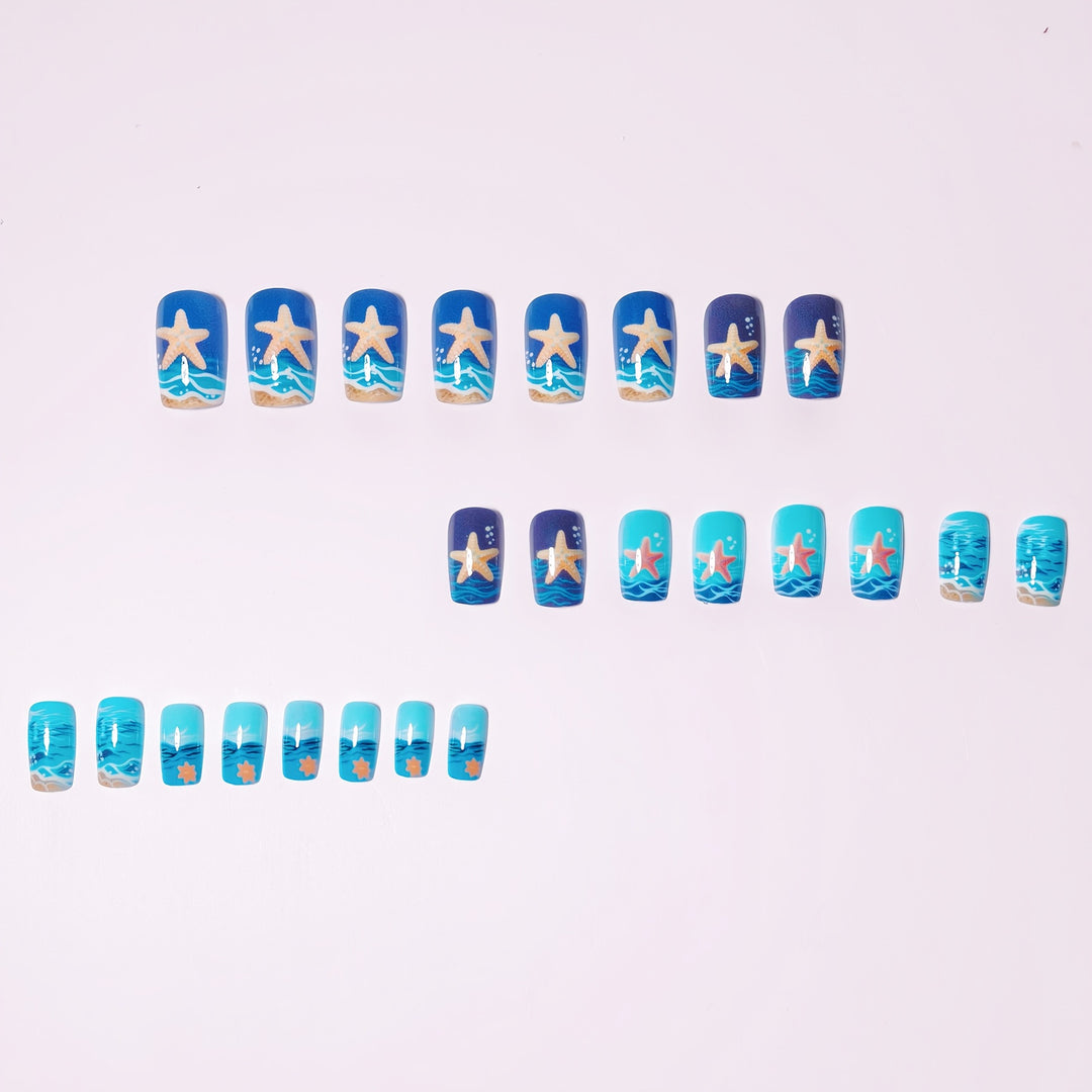 Artificial Nail Design Set with Maritime Motif Kalsten
